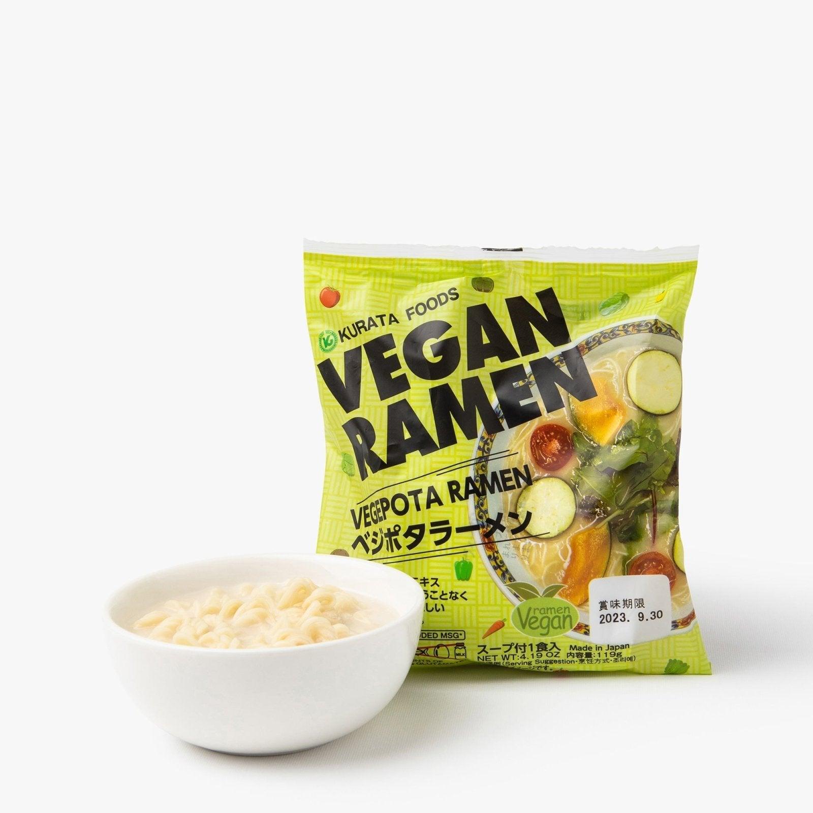 Instant ramen with vegan soup (1 portion) - 119g - Kurata Shokuhin - iRASSHAi